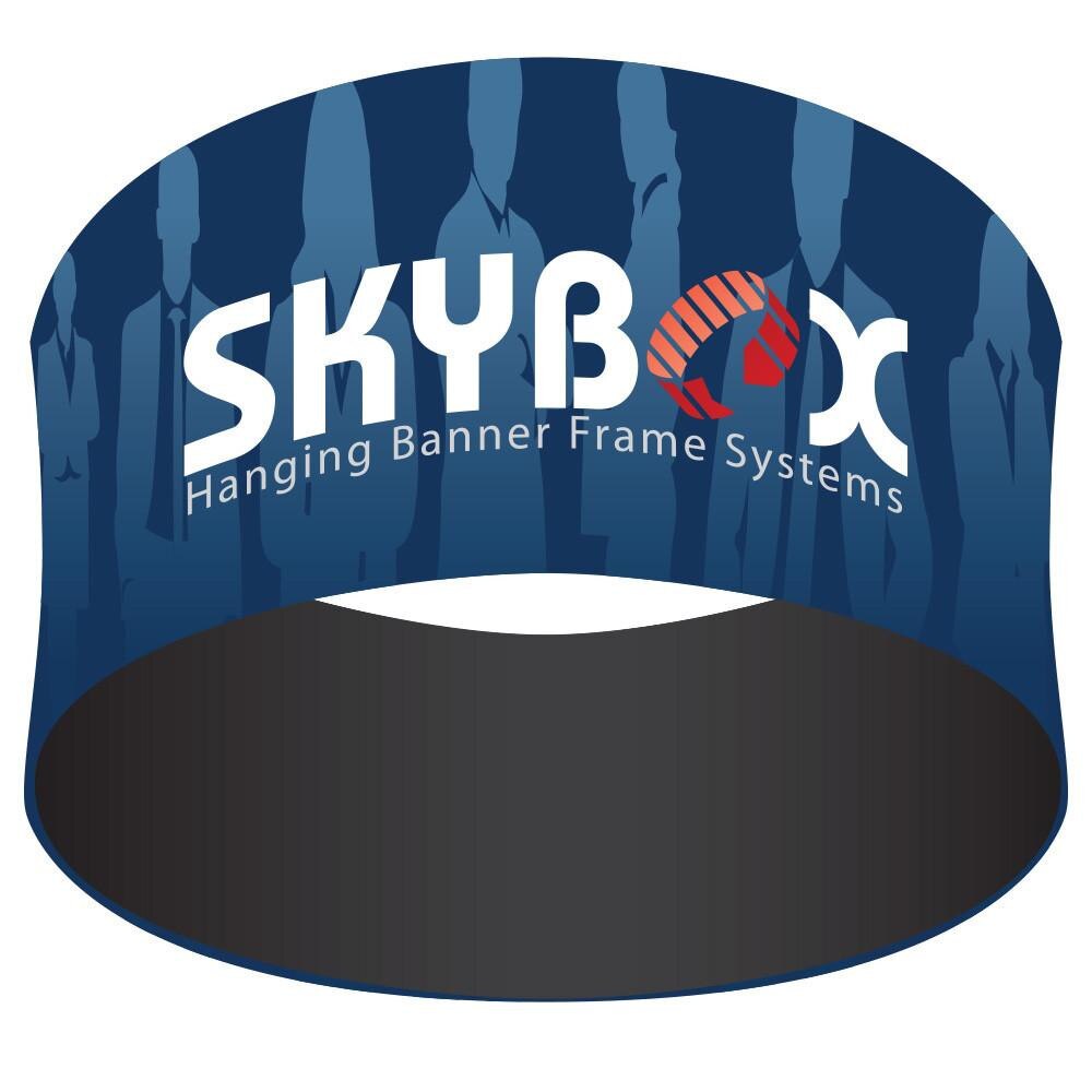 5 ft.Hanging Banner Circle Display — 72 in Single Sided Graphic Package with Black Back Fabric